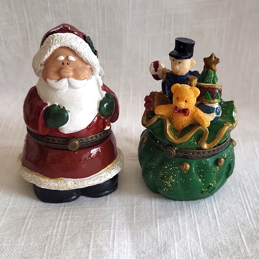 Santa & Toy Bag Trinket Boxes
